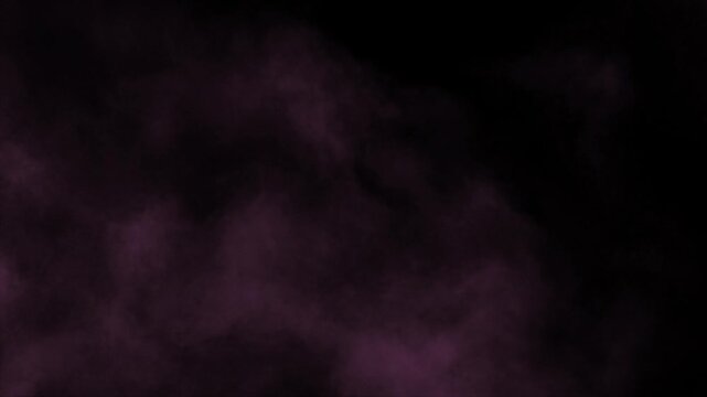 Delicate pink fog haze rising from bottom filling lower frame on black background