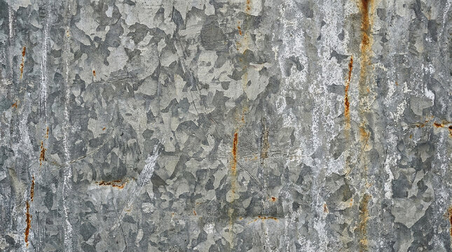 Weathered galvanized steel texture with rust stains and industrial metal surface background