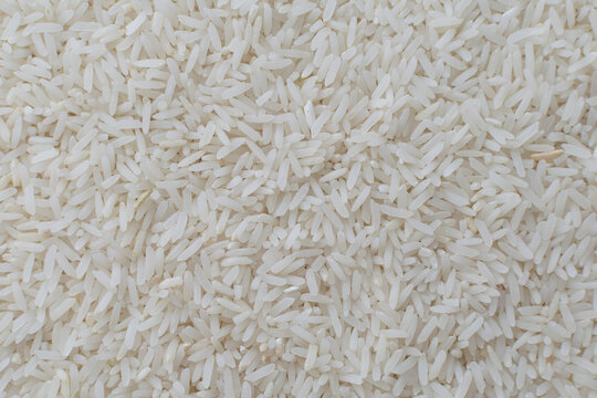 close up shot of the rice jasmin background. Basmati rice as background. Jasmine rice detail texture background, close up shot of the rice background
