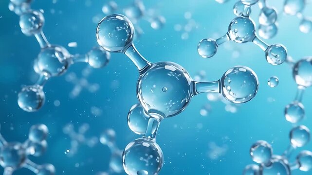 3D Molecular Structure Illustration for Chemistry and Biotechnology Concepts