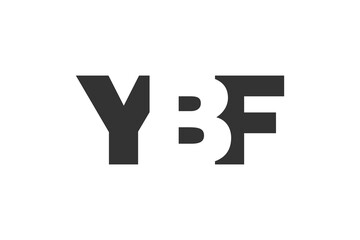 YBF logo design. Initial letter Y B F bold font style for tech startups, consulting, corporate branding. Creative company name, headlines typography identity, trendy logotype. © Olena