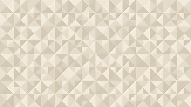 Geometric triangle pattern background, beige mosaic texture with abstract shapes, neutral cream wallpaper for modern web design and branding