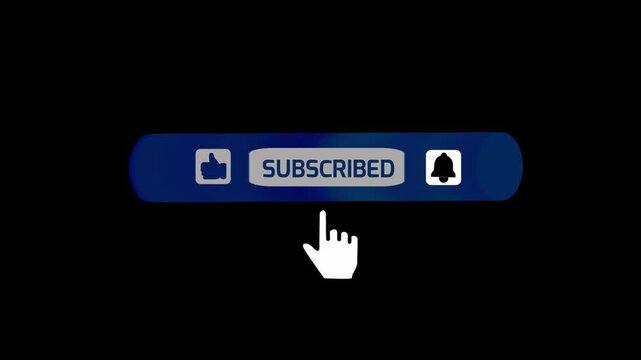 Subscribe Button Animation center Position Transparent Background Help you easily place the animated button over your project like a transparent sticker, allowing only the button to appear