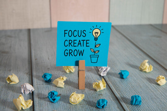 Focus Create Grow Creative Mindset.