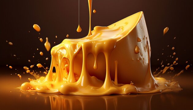 flowing melted cheese