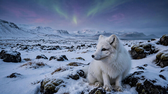 Raposa do &Aacute;rtico em foto National Geographic