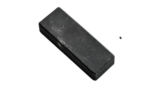 Realistic classroom eraser with assorted chalk pieces symbolizing traditional education handwriting teaching methods student learning and academic activities Isolated on transparent background PNG