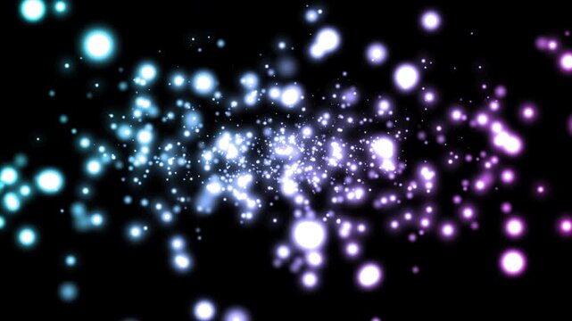 Blue Christmas Starry Night Background, Bright Glowing Bokeh Light, Colorful Sparkling Particle Vector Design, Festive Space Decoration Pattern, Particle, 4K, Effects, Gradient, Animation, Glow

