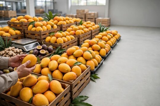 Vibrant Display of Assorted Fresh Citrus Fruits for Market