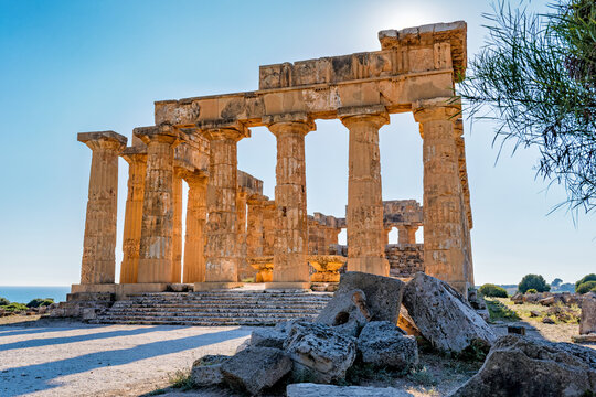 Ancient Greek Temple of Hera at Selinunte in Sicily