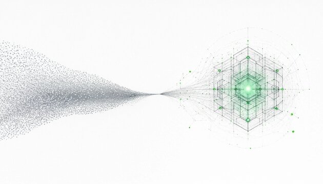 Quantum Particle Stream Filtering into Geometric Matrix Core