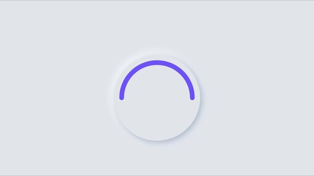 Minimalist loading spinner animation with progress bar and percentage counter for ui ux web 4k
