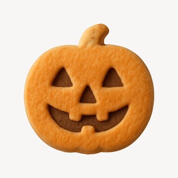 Smiling pumpkin cookie decoration