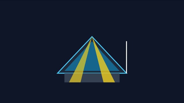 Renewable energy concept: animated house with rotating wind turbine and solar power rays for sustainable living and green tech animation 4k