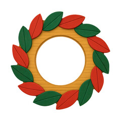 Fototapeta premium PNG Colorful autumn wreath illustration