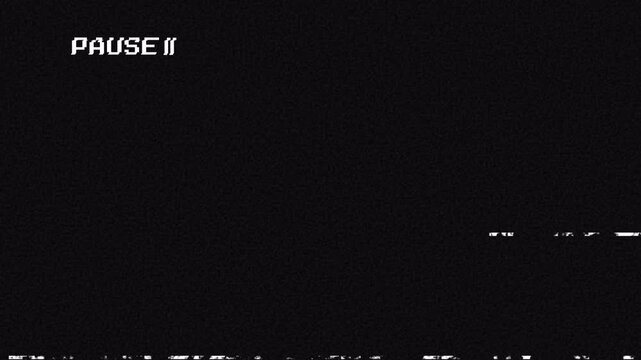 Vintage VHS artifacts effect overlay, Glitches error from an old tape or old TV. No signal tv glitch effect. 4K video with Alpha channel