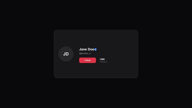 Social media profile ui animation with follow button interaction and animated story ring for user interface and digital marketing 4k