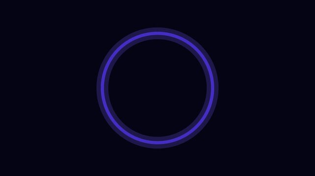 Abstract neon loading animation with rotating glowing circles and pulse effect 4k