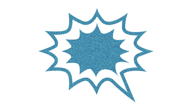 Blue Glitter Comic Pow Explosion Callout Frame