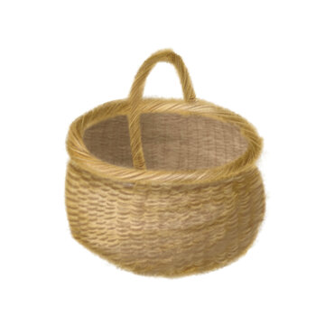 empty wicker basket