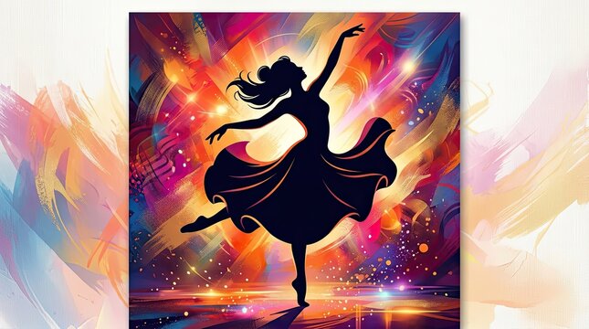 dancing girl silhouette