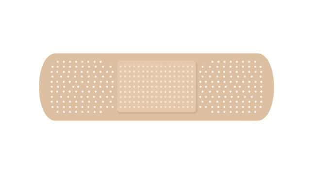 Medical adhesive plaster bandage vector illustration for wound care first aid and healing