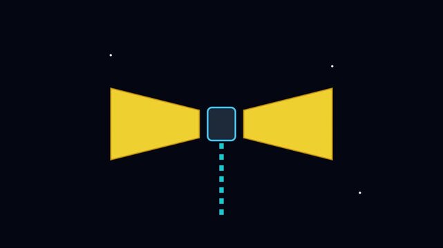 Minimalist bow tie animation with pulsing motion 4k motion minimalist fashion accessory