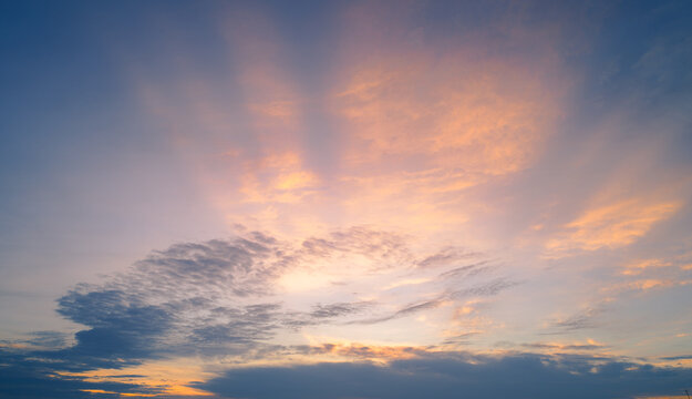4k Aerial of Cloud with sunset sky background in Thailand,Cloudscape time lapse background Dark red purple sunset sky Nature background, sunset in the clouds	