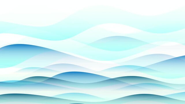 Abstract Blue Gradient Wave Pattern 4K