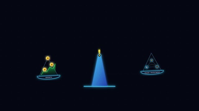 Abstract Digital Coin Exchange Animation