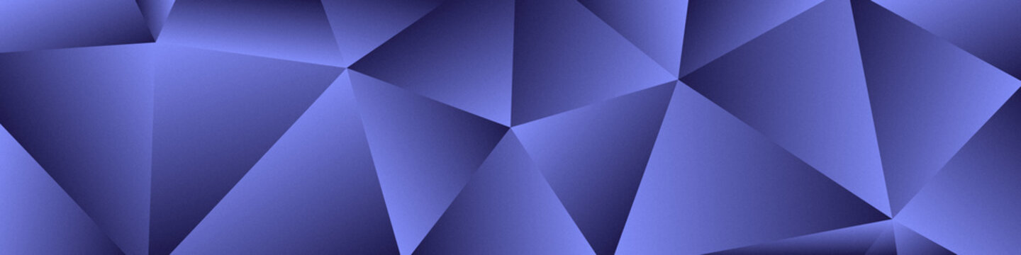 Abstract indigo Geometric Crystal Background &ndash; Faceted Low Poly Banner with Light Reflections