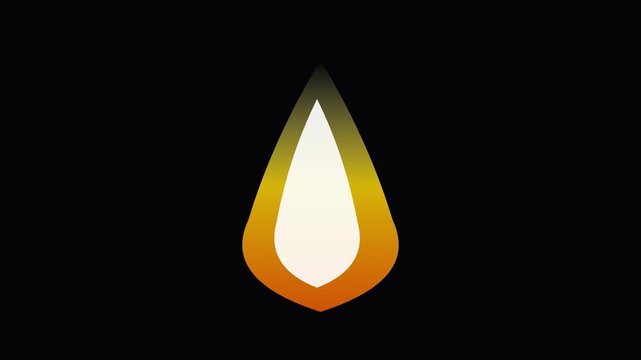 Abstract animated drop motion minimalist liquid shape transition on animation 4k black background