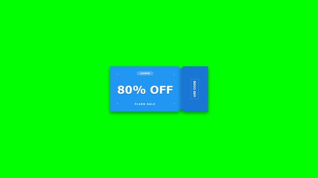 80 percent off blue coupon ticket for flash sale event promotion
