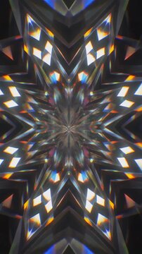 Vibrant Prismatic Kaleidoscope Pattern 4K Generative AI