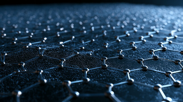 3D Molecular Lattice Structure of Perovskite Solar Material with Shimmering Particles