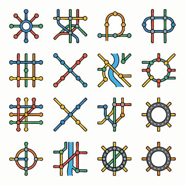 Colorful Molecular Structure Chemical Bond Diagrams.