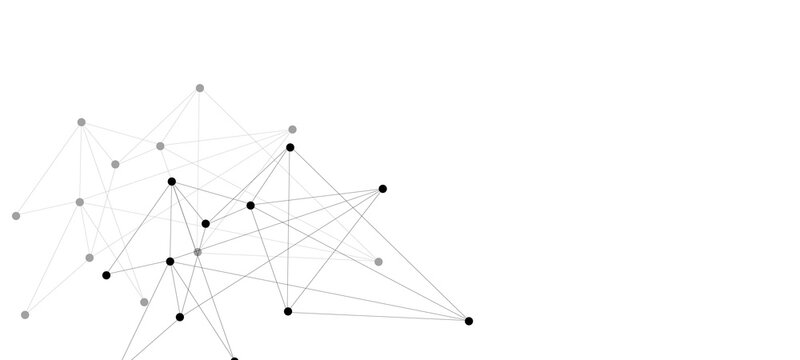 Abstract tech network connection with dots lines and wave. Digital technology vector illustration of an airplane abstract background vector illustration