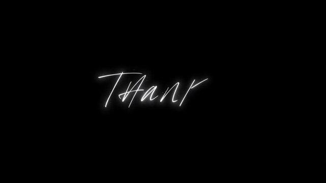 animation of writing thank you
