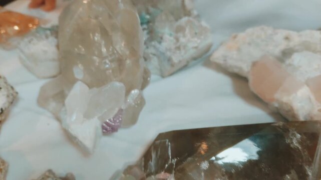 Beautiful Raw Aquamarine Quartz And Kunzite Mineral Specimen Rock Collection