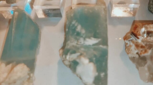 Beautiful Raw Aquamarine Emerald And Tourmaline Crystal Mineral Specimen Collection