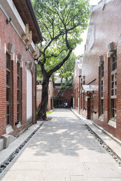 華山1914文化創意産業園区の赤レンガ造りの建物