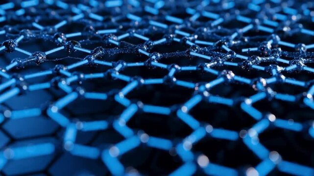 3D Molecular Lattice Structure of Perovskite Solar Material with Shimmering Particles