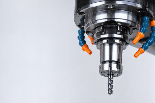 Precision CNC spindle with tool holder macro
