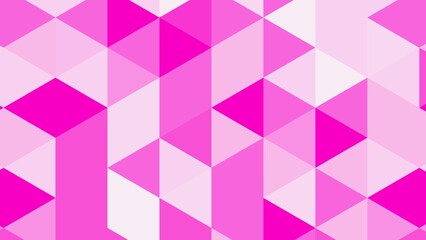 Obraz premium Abstract Pink Geometric Triangle Mosaic Background Resembling Magenta Origami Crystal Facets and Low Poly Mesh Modern Art Illustration Design Template 