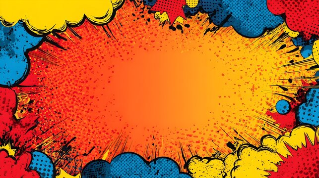 Comic book effect blank space background