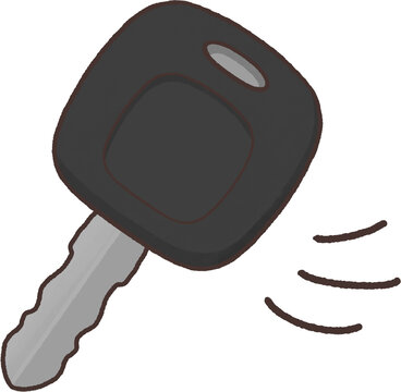 Car Key Illustration for Driving and Vehicle Ownership
