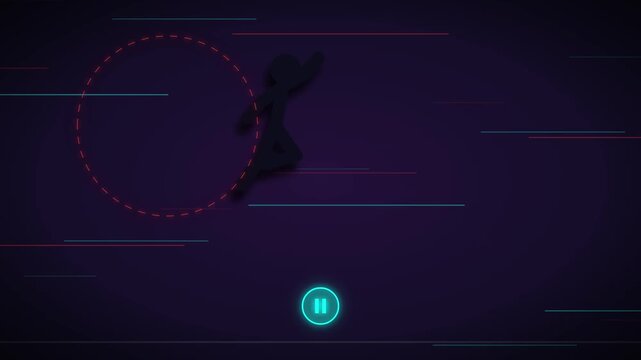 Abstract glitch background with pause effect and colorful scan lines