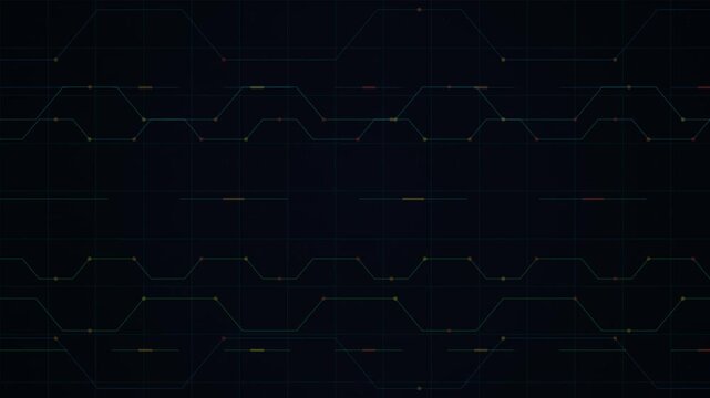 Futuristic sci-fi interface showing a pause effect on digital screen