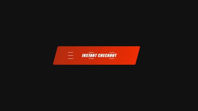 Instant checkout button ui animation for e-commerce website and mobile app interface 4k user interface