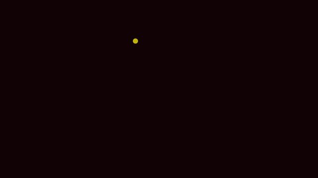 Minimalist yellow dot pulsing motion on animation 4k black background, for modern abstract, circle pulse